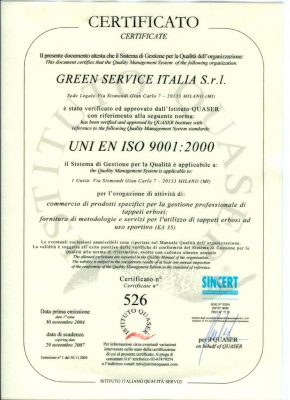 Certificazione ISO 9001-2000